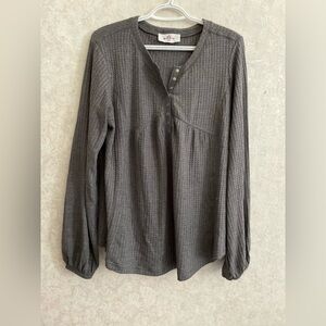 R2 women's extra large long sleeve gray top